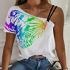 Sexy Off Shoulder Halter Shirt Blouse Summer Women Short Sleeve Tops
