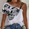 Sexy Off Shoulder Halter Shirt Blouse Summer Women Short Sleeve Tops