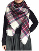 Cozy Plaid Patterned Oversized Fall or Winter Blanket Scarf Wrap