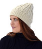 Double Layer Fleece Lined Unisex Cable Knit Winter Beanie Hat Cap