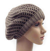 Winter Warm Double Layer Crochet Knit Beret Beanie Slouchy Hat