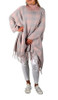 Turtle Neck Checkered Winter Poncho Sweater Pullovers With Fringes Turtle Neck Checkered Winter Poncho Sweater Pullovers With Fringes