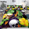 Palm Leaves Skull Bedding Set