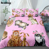 Watercolor Cute Playful Cats Bedding Set