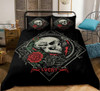 Rose Gothic Skull Bedding Set