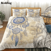 Boho Feathers Blue Dreamcatcher Bedding Set