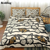 White Yellow Butterfly Bedding Set