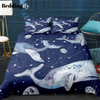 Ocean Blue Whale Bedding Set