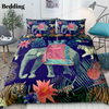 Tropical Elephant and Tiger Bedding set