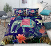 Tropical Elephant and Tiger Bedding set