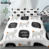 Bobtail White Cats Bedding Set