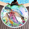The Original Tropical Sea Turtle Round Beach Towel Set