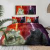 Black and White Wolves by KhaliaArt Bedding Set