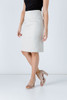 Cream Pencil Skirt by Conquista Fashion