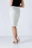 Cream Pencil Skirt by Conquista Fashion