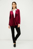 Burgundy Velvet Cardigan with Ties