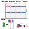 Magnetic Weekly Monthly Planner Table Dry Erase Whiteboard Fridge Sticker Bulletin Board 297MM*420MM Size Gift 4 Pen 1 Eraser