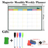 Magnetic Weekly Monthly Planner Table Dry Erase Whiteboard Fridge Sticker Bulletin Board 297MM*420MM Size Gift 4 Pen 1 Eraser