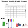 Magnetic Weekly Monthly Planner Table Dry Erase Whiteboard Fridge Sticker Bulletin Board 297MM*420MM Size Gift 4 Pen 1 Eraser