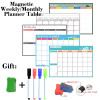 Magnetic Weekly Monthly Planner Table Dry Erase Whiteboard Fridge Sticker Bulletin Board 297MM*420MM Size Gift 4 Pen 1 Eraser