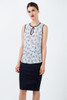 Sleeveless Floral Keyhole Top