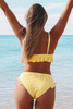 YELLOW GINGHAM RUFFLED BIKINI