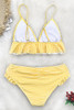 YELLOW GINGHAM RUFFLED BIKINI