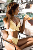 YELLOW GINGHAM RUFFLED BIKINI