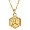 Hexagon Initial Necklace