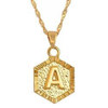Hexagon Initial Necklace