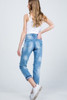 Mid Rise Relaxed Skinny With Cuff