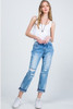 Mid Rise Relaxed Skinny With Cuff