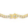 Goldtone Finish Victorian Cubic Zirconia Tennis 8 Inch Bracelet