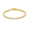 Goldtone Finish Victorian Cubic Zirconia Tennis 8 Inch Bracelet
