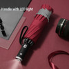 VIP Drop Shipping Men's Automatic Car Umbrella Foldable Windproof With Flashlight Business Umbrella Creative LED Light