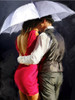 EverShine Oil Painting By Numbers Couple DIY Hand Painted Wall Art Red Umbrella Pictures By Numbers Home Decor