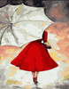 EverShine Oil Painting By Numbers Couple DIY Hand Painted Wall Art Red Umbrella Pictures By Numbers Home Decor