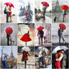 EverShine Oil Painting By Numbers Couple DIY Hand Painted Wall Art Red Umbrella Pictures By Numbers Home Decor