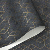 Luxury Black Gray Wallpaper Geometric Metallic Shapes Deluxe Solid Color Wall Paper For Living Room Bedroom Home Office Decor