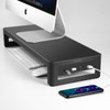 VAYDEER Monitor Stand Riser with USB3.0 Hub Support Data Transfer and Charging Steel Desk Organizer for Laptop Computer