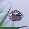 Cute Cat With Unicorn Horn Enamel Pin