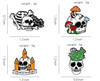 Dead Lonely Skeleton Enamel Pins