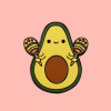 Avocado With Maracas Enamel Pin