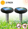 SolarGardenX Snake Repellent Mouse Mole Rat Deterrent for Garden Lawn 2-Pack