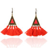 Vintage Triangle and Fringe Drop Earrings