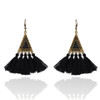 Vintage Triangle and Fringe Drop Earrings