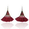 Vintage Triangle and Fringe Drop Earrings