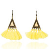 Vintage Triangle and Fringe Drop Earrings