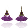 Vintage Triangle and Fringe Drop Earrings