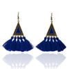 Vintage Triangle and Fringe Drop Earrings